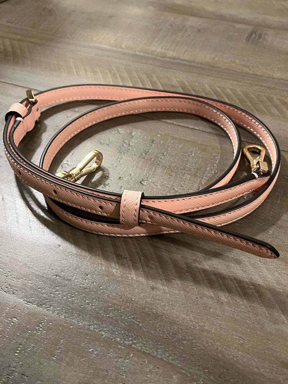Kate Spade Blush Pink Leather Crossbody Strap with Gold Hardware
